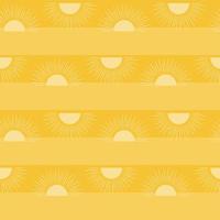 Modern sun and ray seamless pattern design.Hand drawn background.Nature pattern for wallpaper or fabric. Botanic Tile. vector