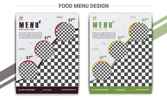 Modern restaurant beautiful food menu design template vector