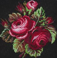 embroidered cross-stitch pattern retro photo