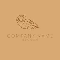 Hand drawn croissant logo design. Luxury bakery logotype. Flat croissant vector logo template.