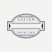Logo design custom printing. Abstract emblem logo template. vector