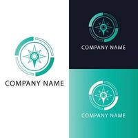 Compas logo design. Abstract compos symbol logo template. vector