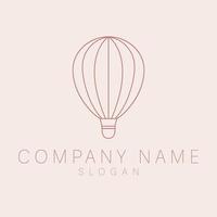 Hot air ballon logo design. Air ballon logo template. vector