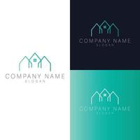 Houses logo template vector. Real estate business. House modern unique concept. Flat logo template. vector