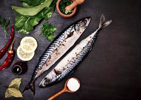 Two mackerel in spices photo