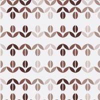 Coffee beans and leaves luxury pattern design. Flat branding pattern for cafe. Premium coffee and leaves vector background.