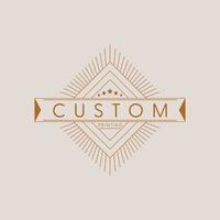 Logo design custom printing. Abstract emblem logo template. vector