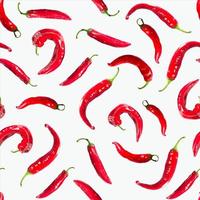 sin costura modelo de caliente chile pimientos. vegetal antecedentes embalaje. envoltorios textil. impresión. picante condimentos foto