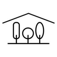 mano dibujado casa y arboles icono diseño. plano icono. lujo real inmuebles icono. vector