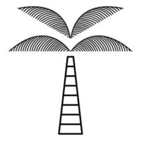 bohemio icono diseño con palma árbol. plano tropical icono. vector