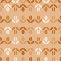 Coffee beans and leaves luxury pattern design. Flat branding pattern for cafe. Premium coffee and leaves vector background.