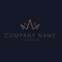 Crown logo graphic design template. Modern royal kinq queen abstract logotype. Luxury crown vector logo.