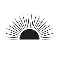 Bohemian icon with sun. Sunset sunrise icon. travel icon. vector