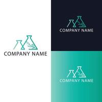 Flask and leaves icon. Flasks and branch icon design. vector