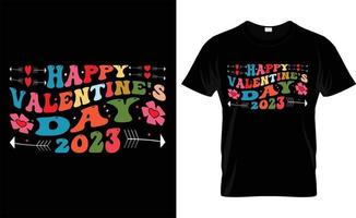 contento San Valentín día 2023 ,amar, retro , San Valentín día t camisa diseño vector