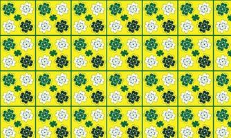 St. Patrick's Day Pattern clover greeting yellow  Vector illustration