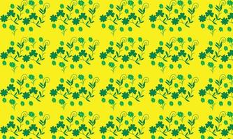 St. Patrick's Day Pattern clover greeting yellow  Vector illustration