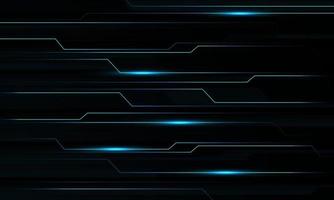 Abstract blue black line cyber circuit pattern design ultramodern futuristic technology background vector