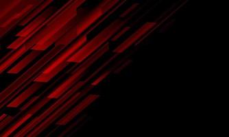 Abstract red cyber geometric futuristic on black blank space design modern technology background vector