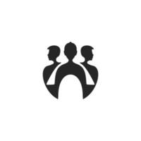 Stylish black and white logo of people communication. Good for business. vector