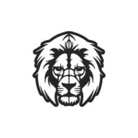 Stylish simple black lion logo. Isolated. vector