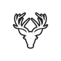 Exquisite a simple black deer logo. Isolated. vector