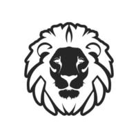 el elegante negro blanco vector logo de el león. aislado.