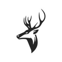A graceful simple black deer logo. Isolated. vector