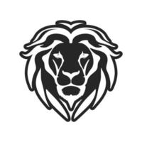 el elegante negro blanco vector logo de el león. aislado en un blanco antecedentes.