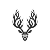 Stylish simple black deer logo. Isolated. vector