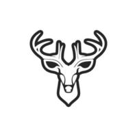 The elegant black deer logo. Isolated. vector