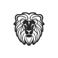 un agraciado sencillo negro león logo. aislado en un blanco antecedentes. vector