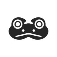 Exquisite a simple black toad black logo. Isolated. vector