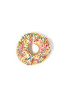donut with colorful chocolate sprinkles photo