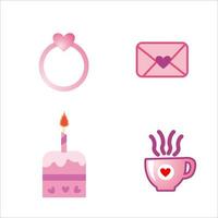 icon design in valentine moment vector