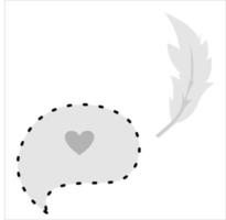 enamorado icono en monocromo color vector