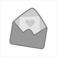 messege icon with love valentine event vector