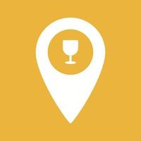 Unique Bar Location Vector Icon