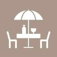 Unique Cafe Table Vector Icon