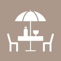 Unique Cafe Table Vector Icon