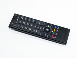 Digital tv remote control on white background photo