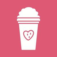 Unique Strawberry Milkshake Vector Icon