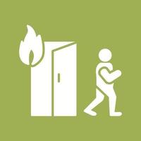 Unique Running from Fire Vector Icon