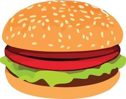 Cheeseburger on a White Background. vector