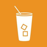 Iced Coffee Vector Icon