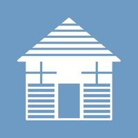 Wood Cabin Vector Icon