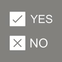 Yes No Option Vector Icon