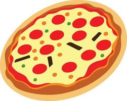 Delicious Pizza with Tomato and Mozzarella vector