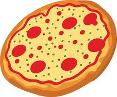 Delicious Pizza with Tomato and Mozzarella vector