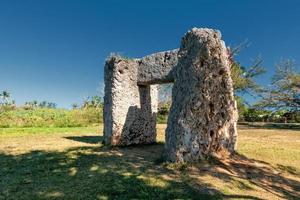 Tonga Polynesia paradise old coral dolmen in main island photo